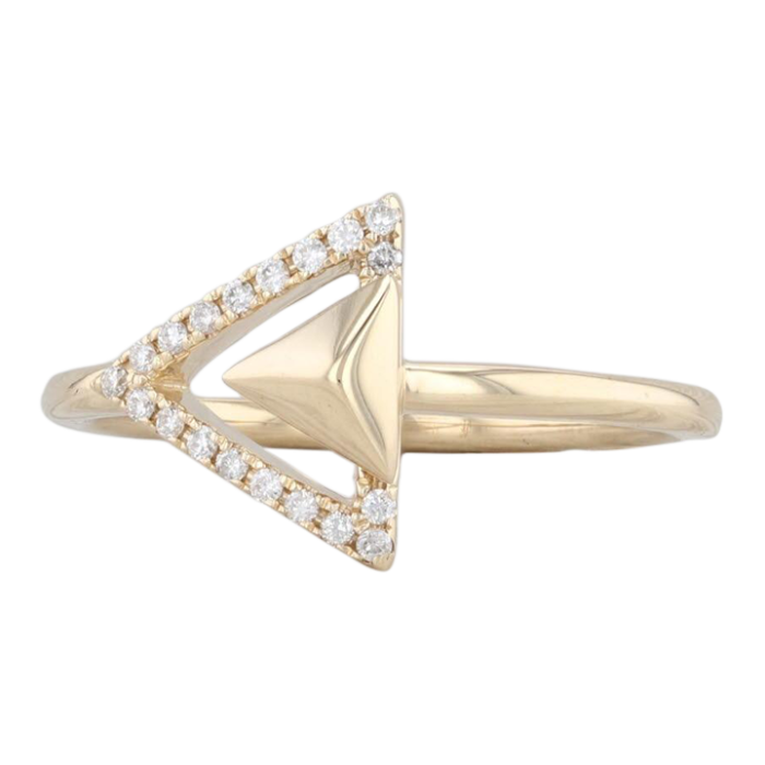 sophia diamond arrow ring 14k yellow gold size 675 3804