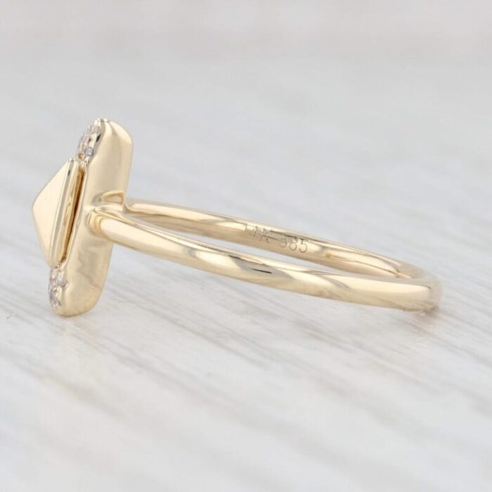 sophia diamond arrow ring 14k yellow gold size 675 9016