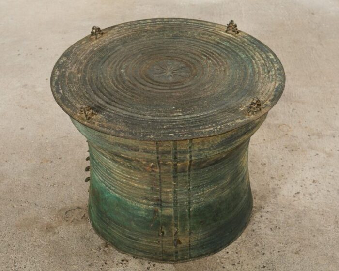 southeast asian bronze rain drum or drinks table 2204