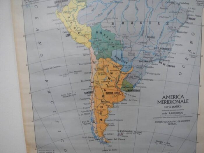 southern america map from igda officine grafiche novara 1975 6