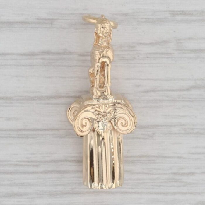 sphinx of naxos pendant 18k yellow gold charm ancient greece greek souvenir 4991