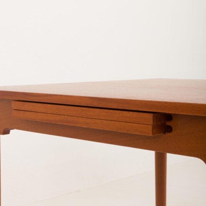 square teak table with hidden extenisons by hans j wegner for pp mobler denmark 1960s 0278