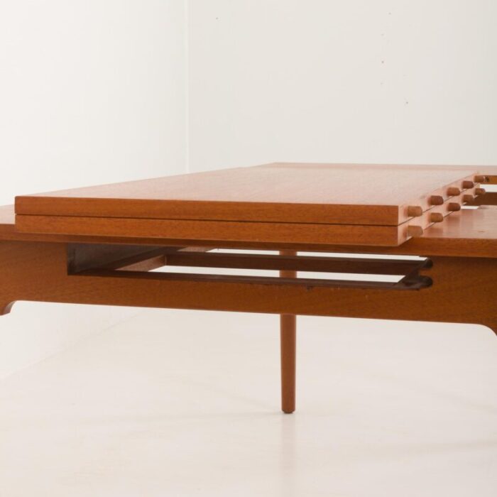 square teak table with hidden extenisons by hans j wegner for pp mobler denmark 1960s 6206