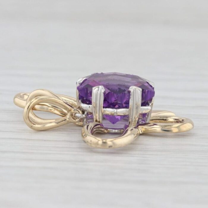 star amethyst solitaire butterfly pendant 18k yellow gold platinum 0585