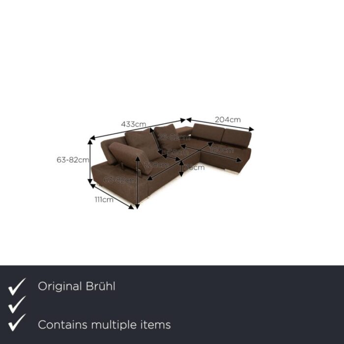 sunrise fabric sofa set from bruhl set of 2 0180