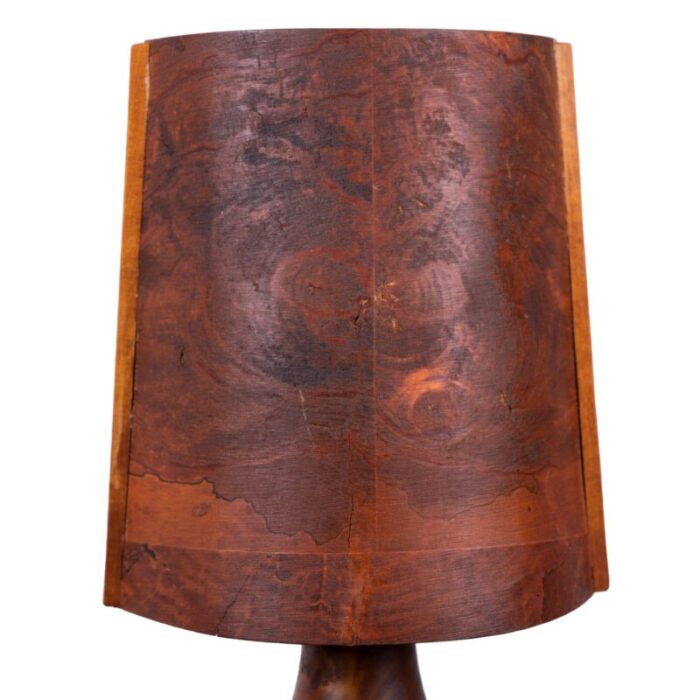 swedish burl wood table lamp 8560