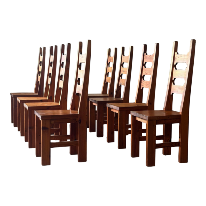 swedish ladder back dining chairs in pine 1192