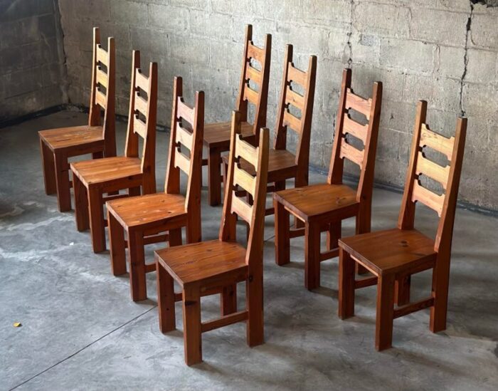 swedish ladder back dining chairs in pine 3231