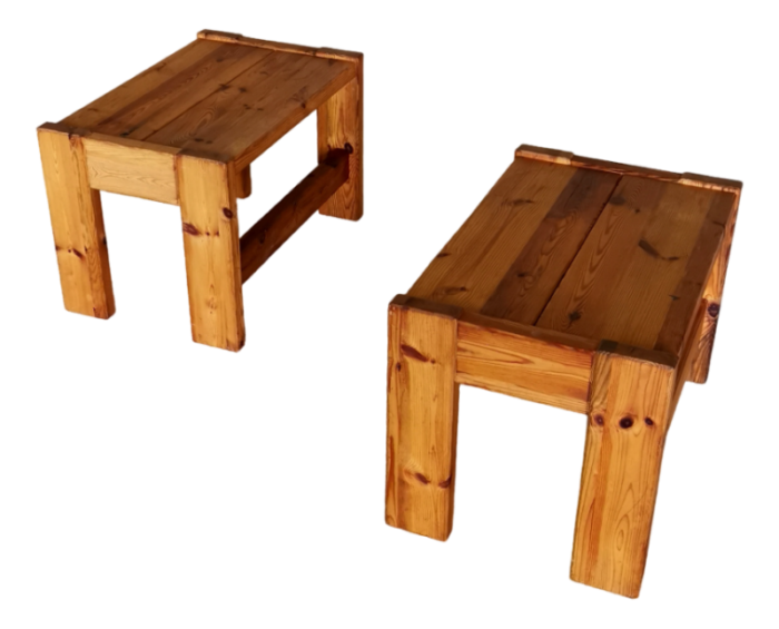 swedish pine side tables by axel einar hjorth for nordiska kompaniet 1930s set of 2 1568