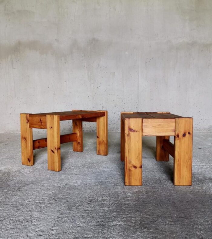 swedish pine side tables by axel einar hjorth for nordiska kompaniet 1930s set of 2 3413