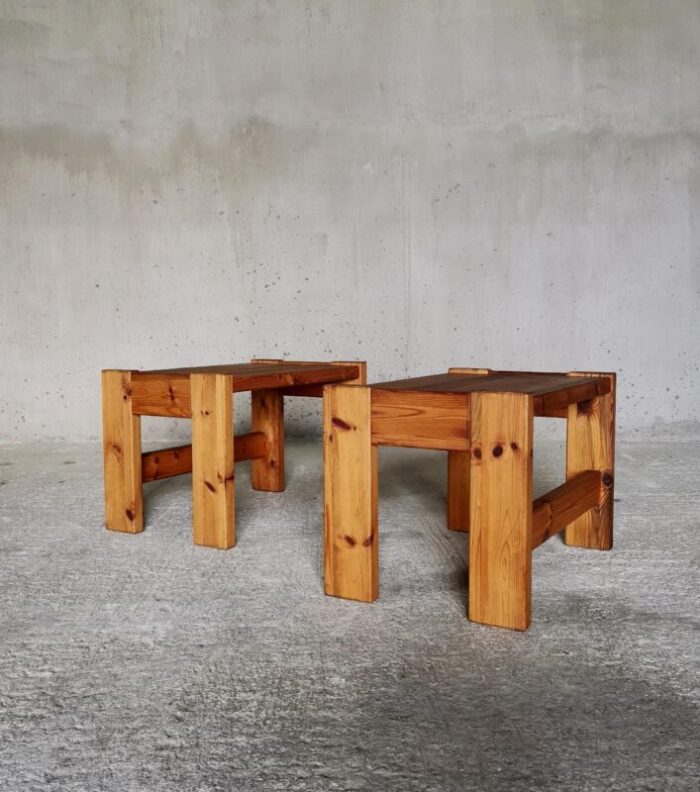 swedish pine side tables by axel einar hjorth for nordiska kompaniet 1930s set of 2 8513