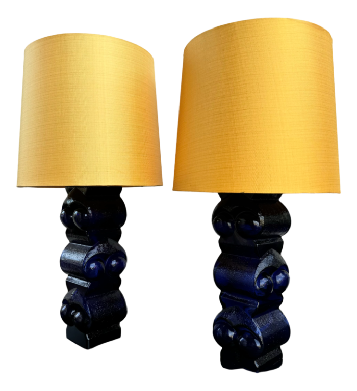 table lamps in glass by bengt edenfalk sweden 1970 set of 2 3438