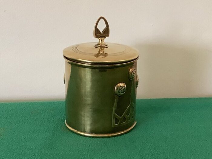 tea caddy in brass by karl deffner 1