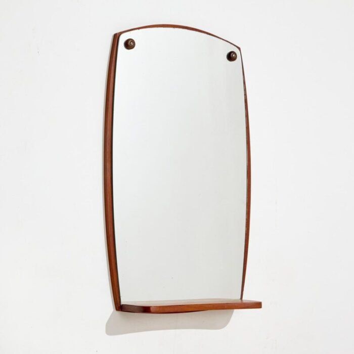 teak framed mirror 1