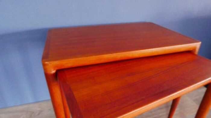 teak nesting tables by hw klein for bramin denmark 1960s set of 2 1885