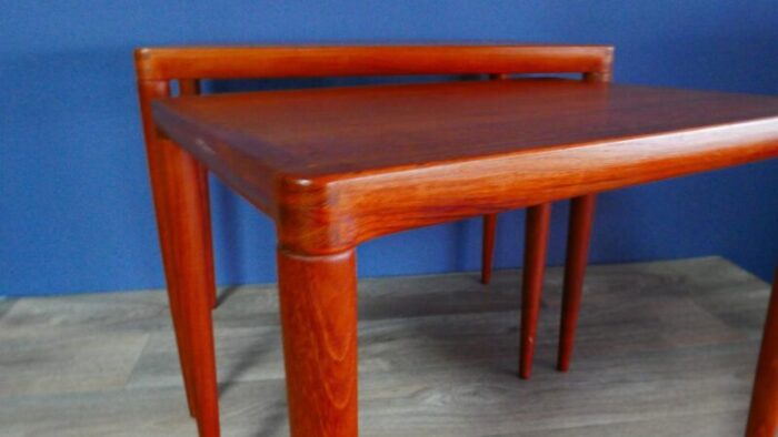 teak nesting tables by hw klein for bramin denmark 1960s set of 2 3178