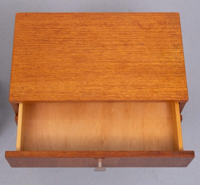 teak nightstands from meurop belgium 1964 set of 2 3911