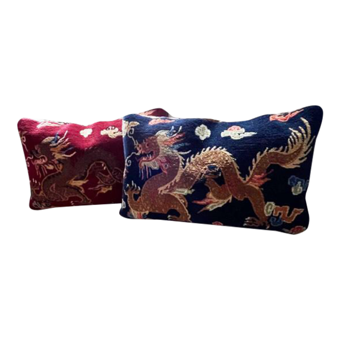 tibetan dragon tapestry pillows set of 2 8880