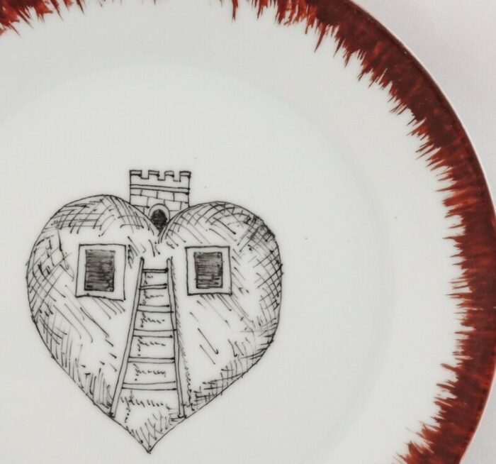 tower heart dessert plates by lithian ricci set of 2 2