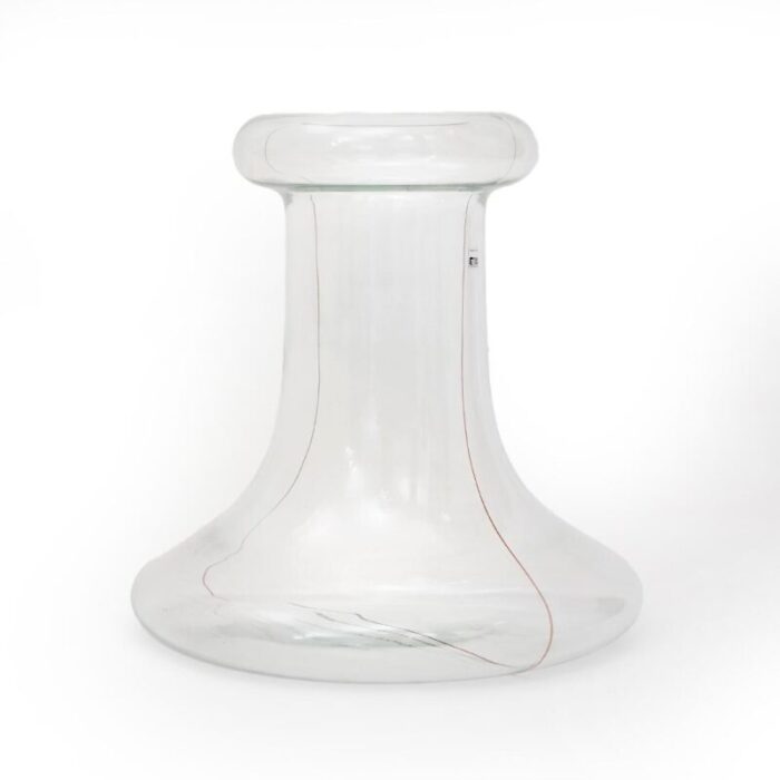 transparent glass vase by renato toso for fratelli toso 1970s 1309