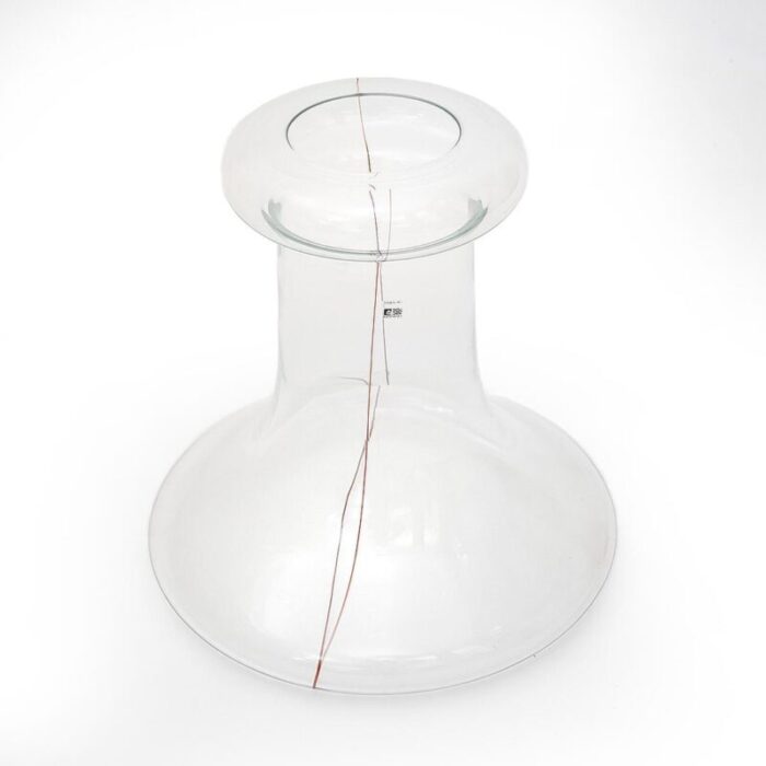 transparent glass vase by renato toso for fratelli toso 1970s 1576