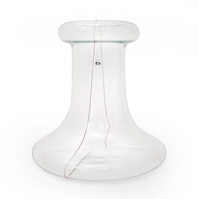 transparent glass vase by renato toso for fratelli toso 1970s 6400