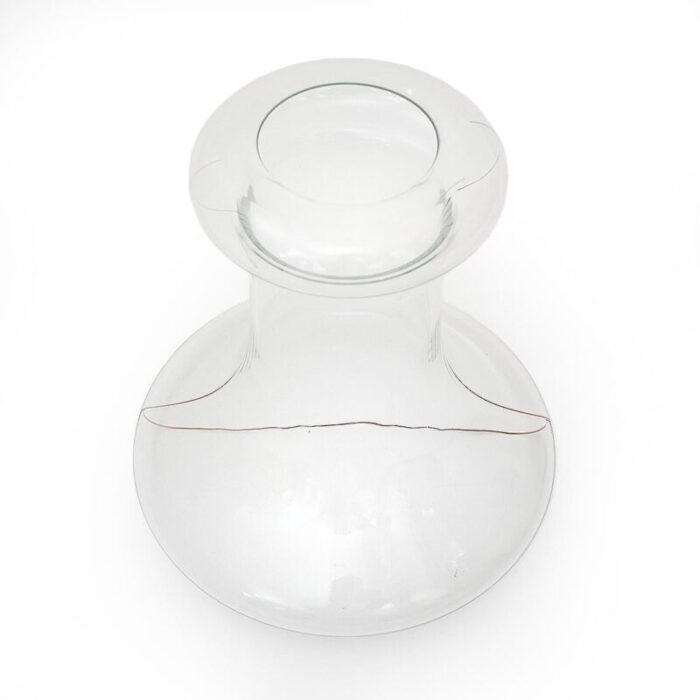 transparent glass vase by renato toso for fratelli toso 1970s 8593