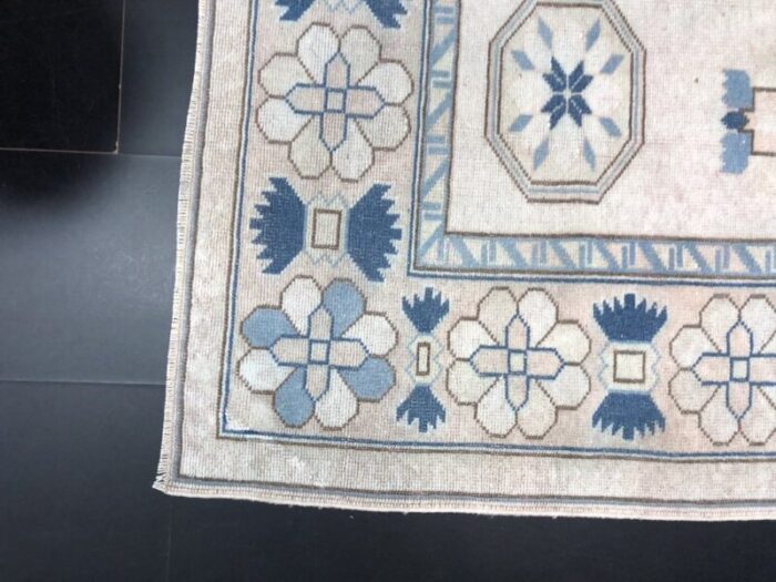 turkey beige blue oushak hand knotted area rug 9