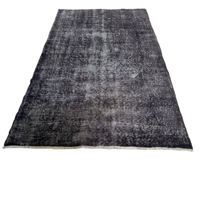 turkish over dyed grey rug in wool 1