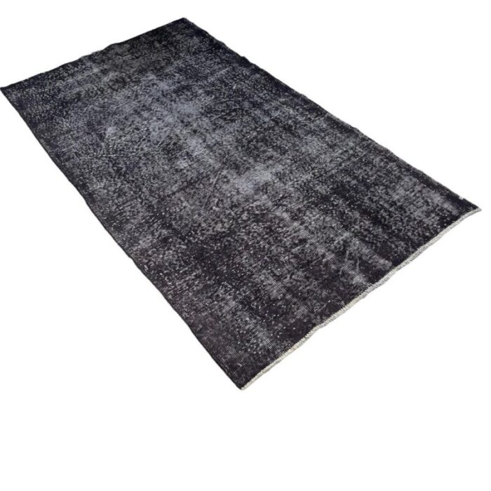 turkish over dyed grey rug in wool 2