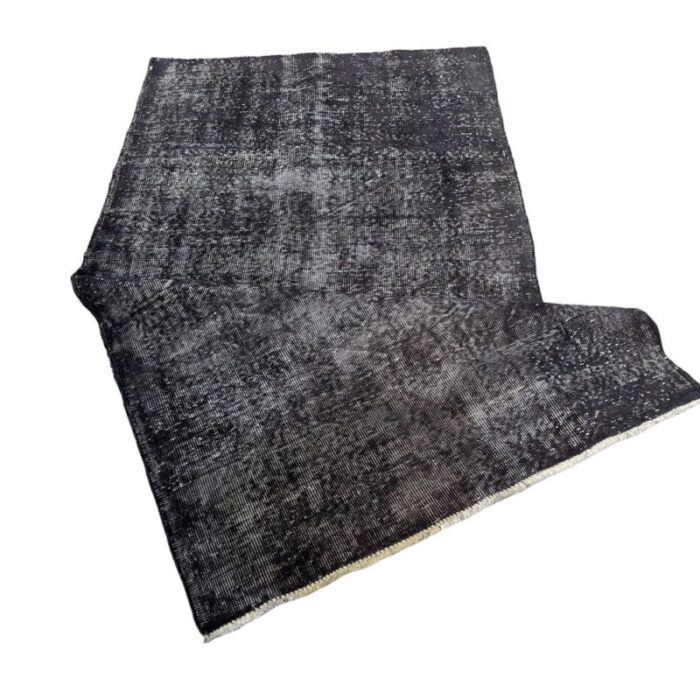 turkish over dyed grey rug in wool 4