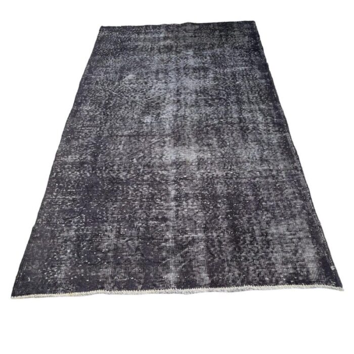 turkish over dyed grey rug in wool 6