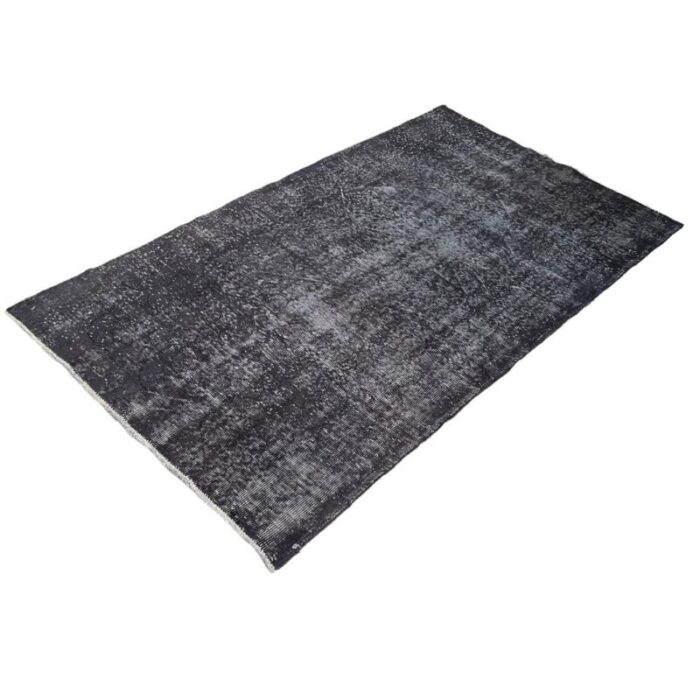 turkish over dyed grey rug in wool 7