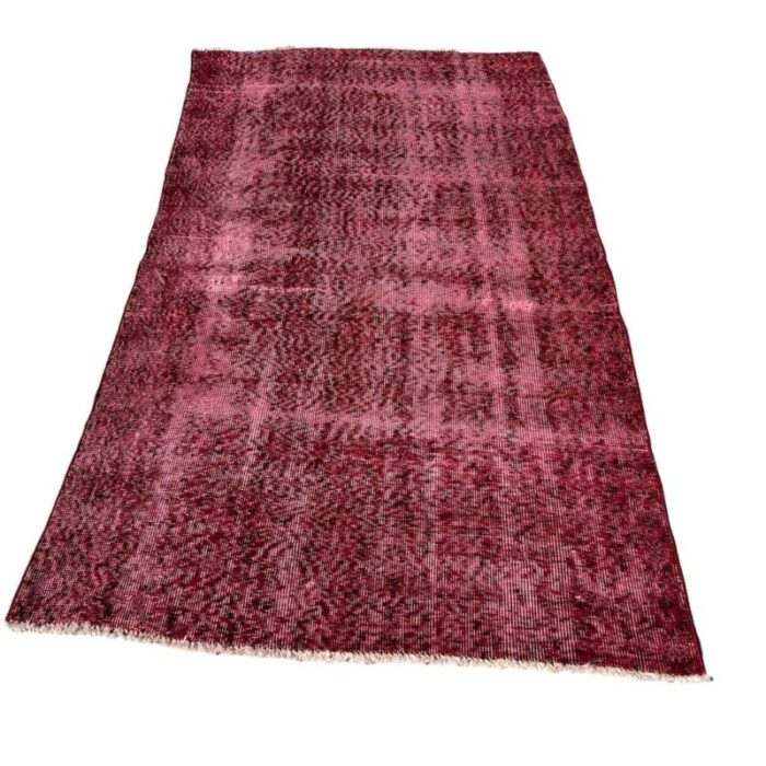 turkish over dyed red rug in wool 10