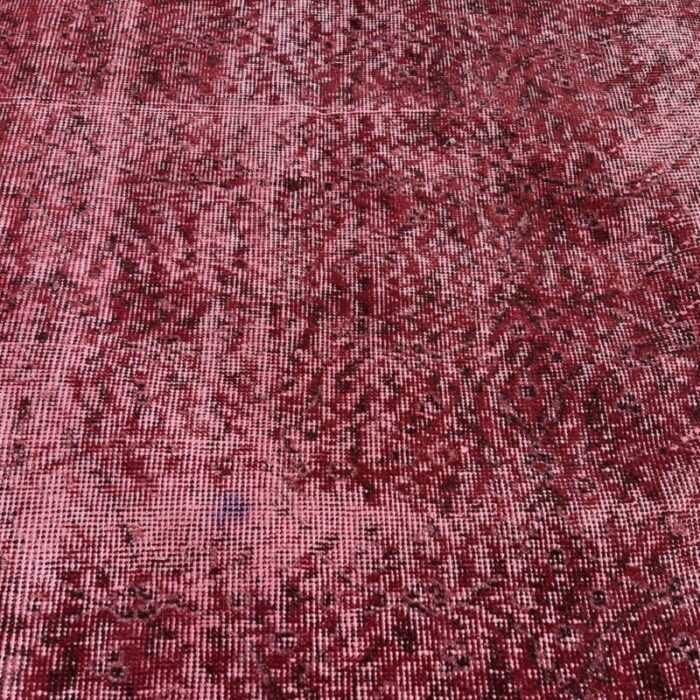 turkish over dyed red rug in wool 2