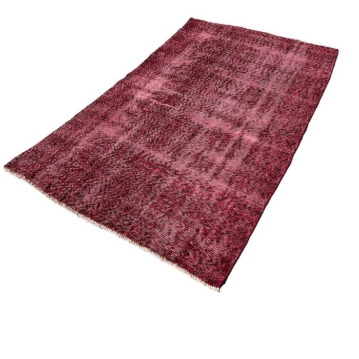 turkish over dyed red rug in wool 3