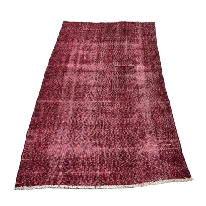 turkish over dyed red rug in wool 4