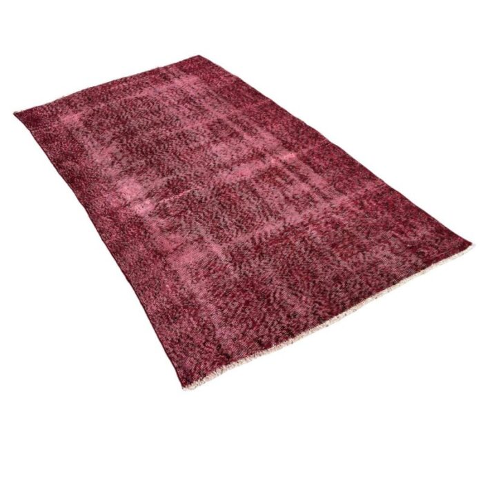 turkish over dyed red rug in wool 5