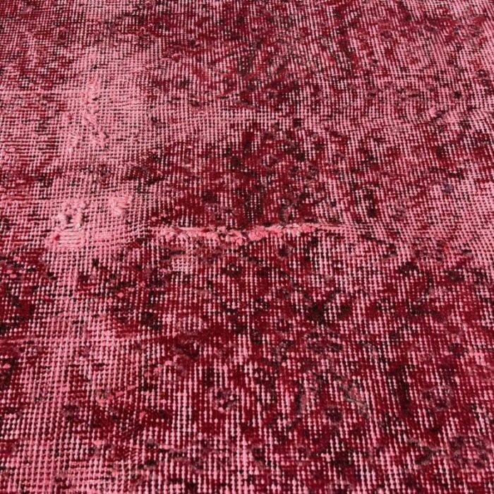 turkish over dyed red rug in wool 6