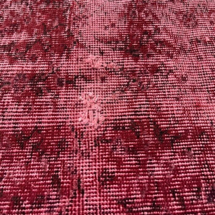 turkish over dyed red rug in wool 8