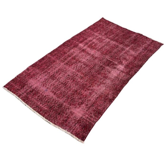 turkish over dyed red rug in wool 9