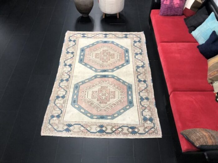 turkish pale oushak floor rug 2