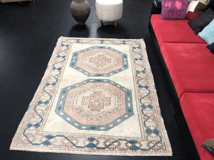 turkish pale oushak floor rug 3