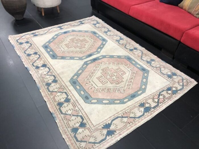 turkish pale oushak floor rug 5