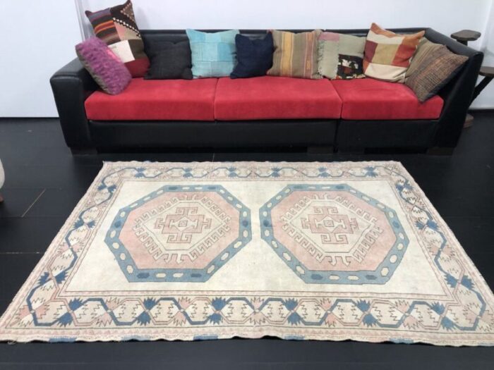 turkish pale oushak floor rug 8