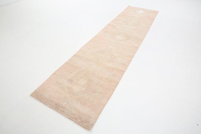 turkish runner rug in faded beige and brown 4