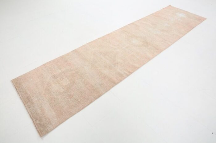 turkish runner rug in faded beige and brown 5