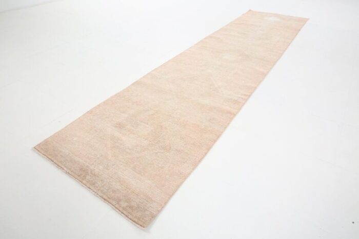 turkish runner rug in faded beige and brown 6