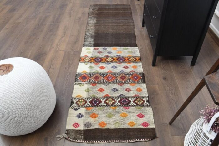 turkish vintage kilim rug 1