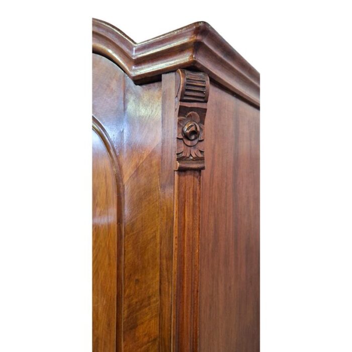 two door walnut wardrobe set of 2 5812